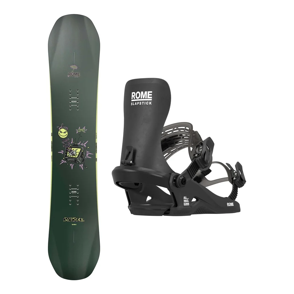 Rome Slapstick Kids Snowboard 2027 with Slapstick Bindings Snowboard Package