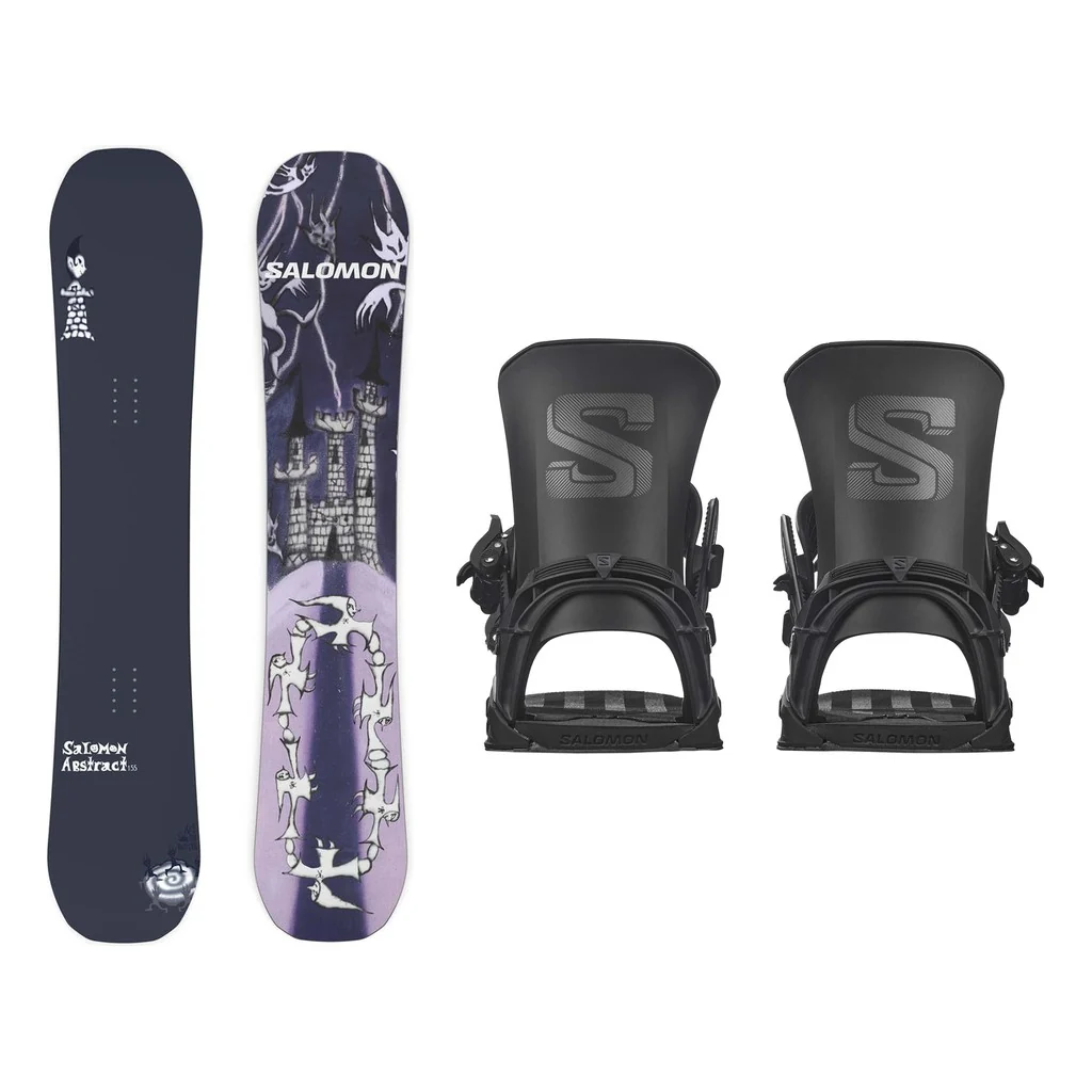 Salomon Abstract Adult Snowboard 2027 with District Bindings Snowboard Package