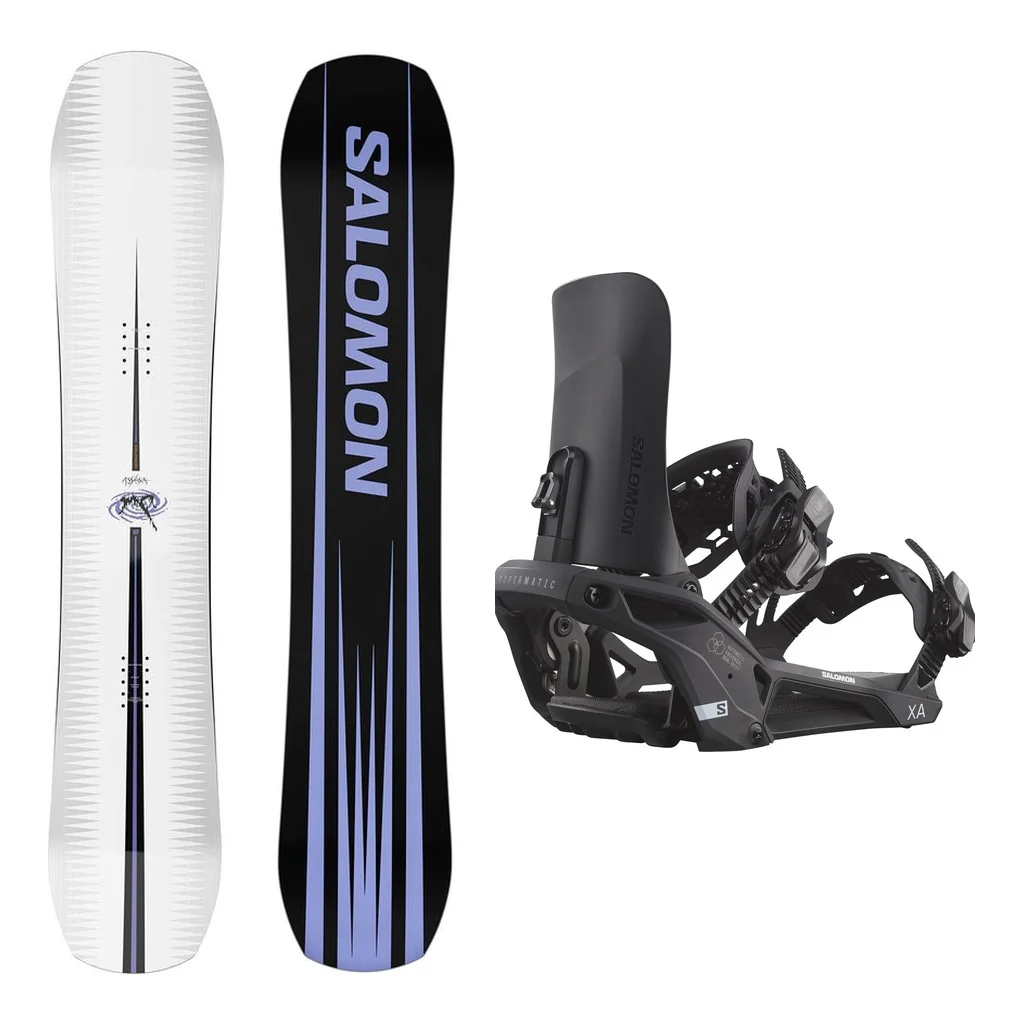 Salomon Assassin Mens Snowboard 2027 with XA Supermatic Bindings Snowboard Package