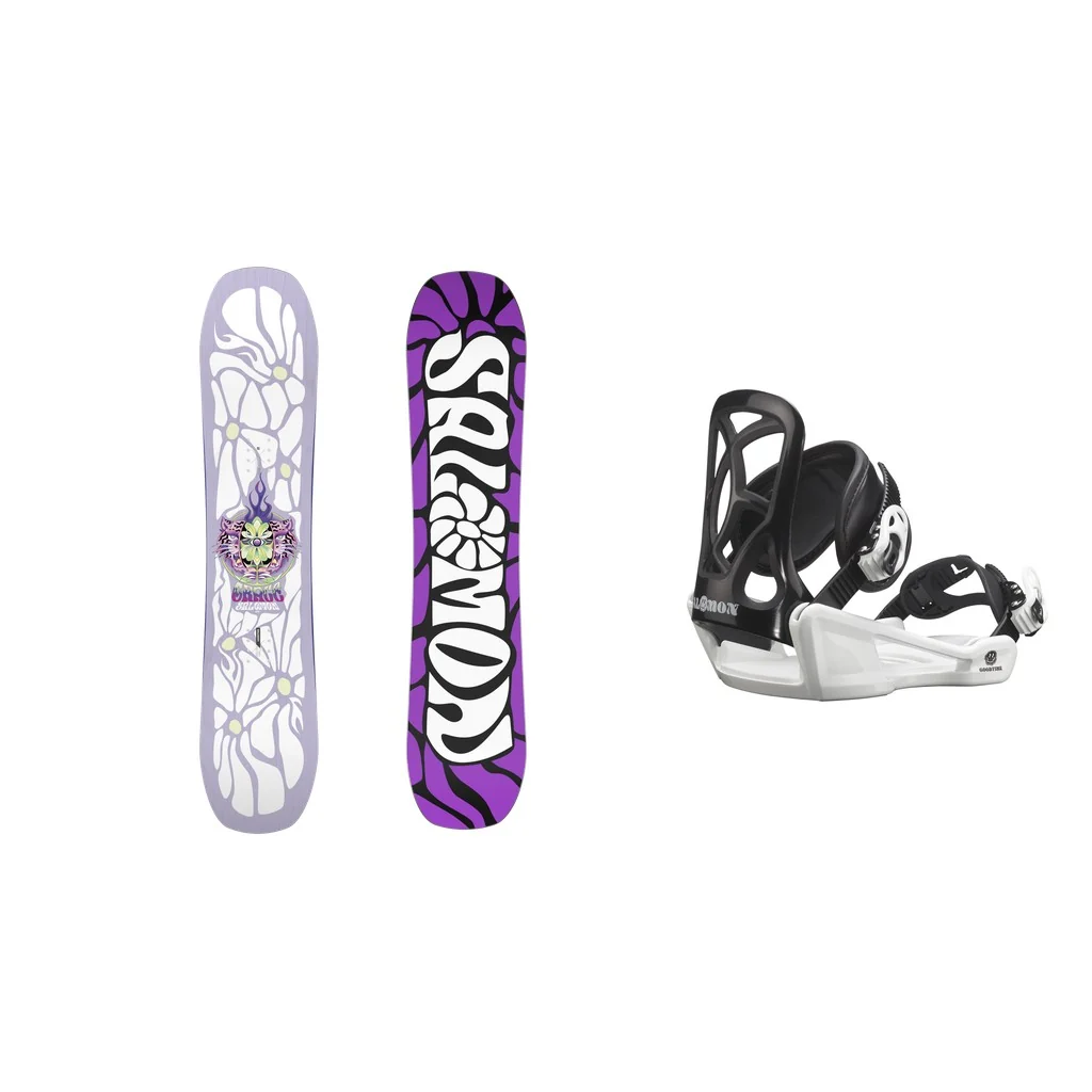 Salomon Grace Kids Snowboard 2027 with Goodtime Snowboard Bindings Kids Bindings Snowboard Package