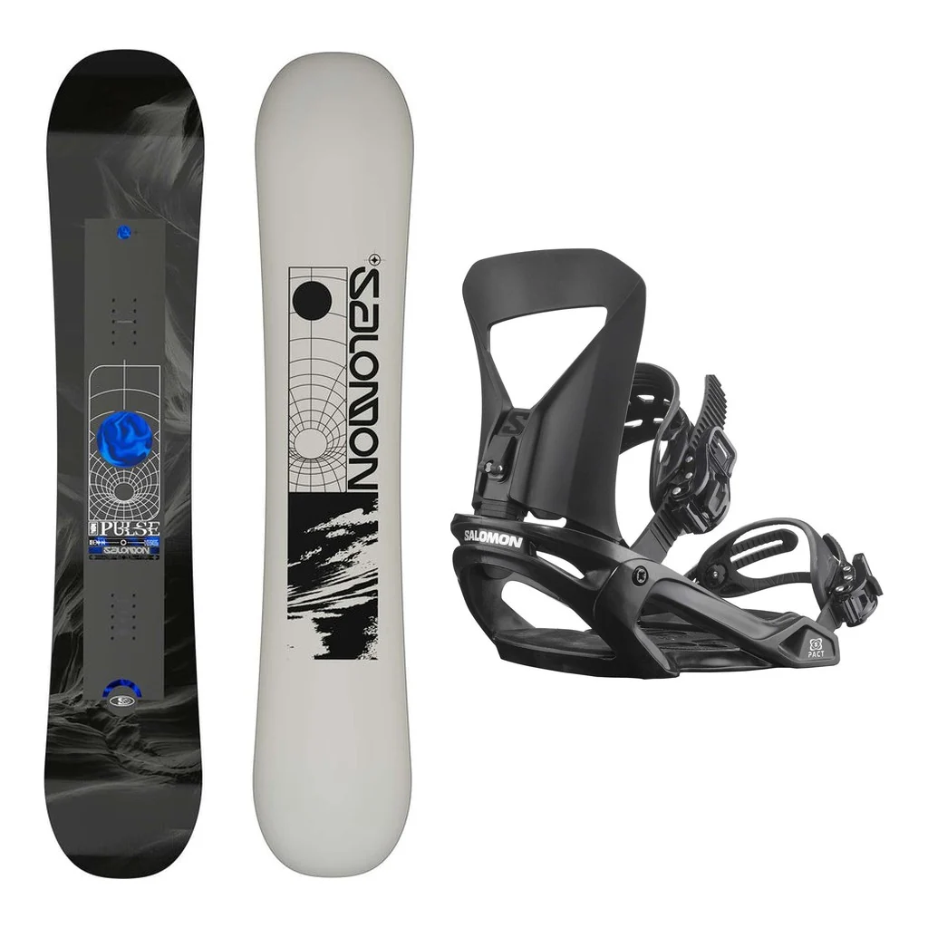 Salomon Pulse Mens Snowboard 2027 with Pact Bindings Snowboard Package