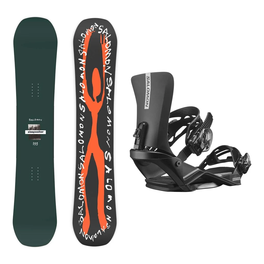 Salomon Sleepwalker Mens Snowboard 2027 with Rhythm Bindings Snowboard Package