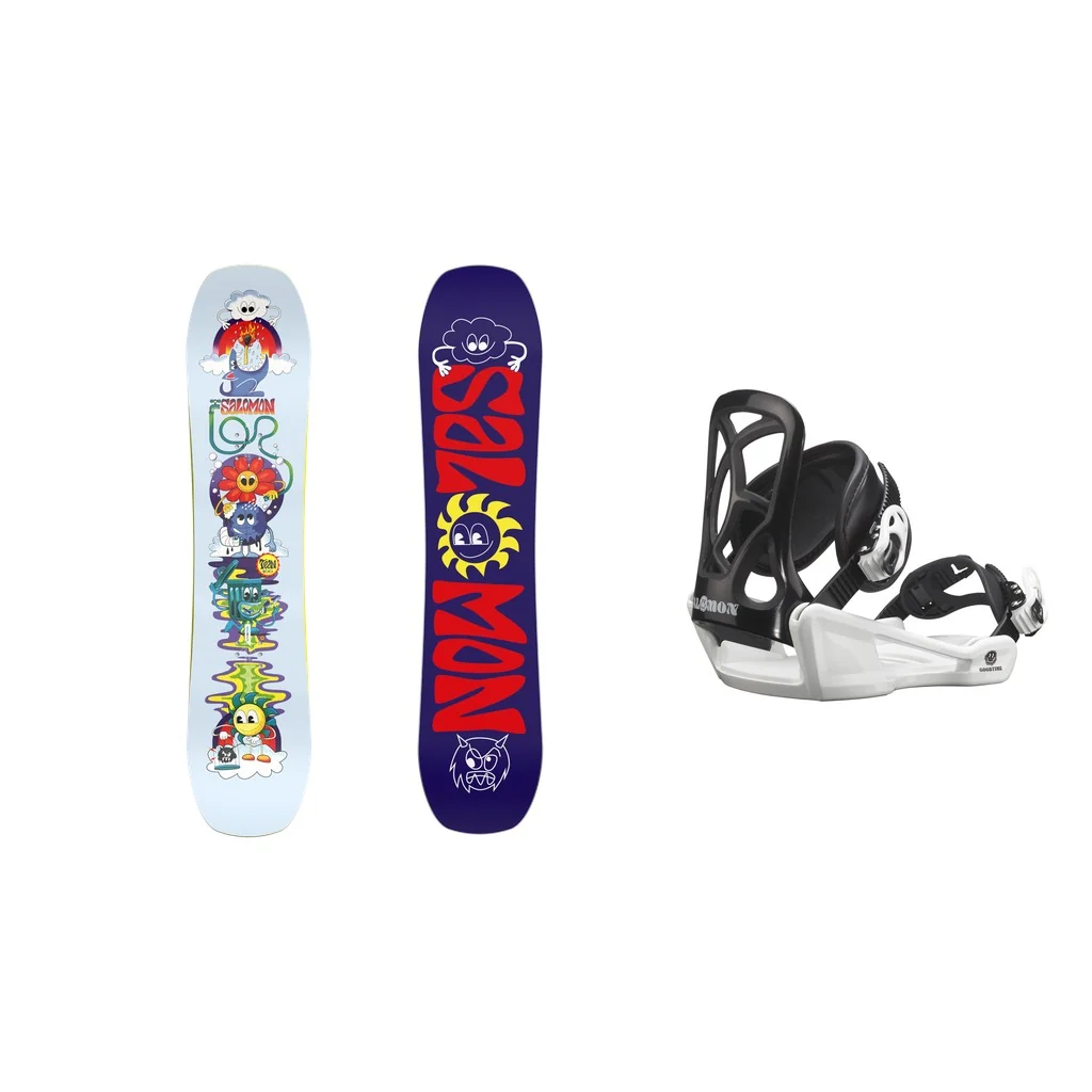 Salomon Team Kids Snowboard 2027 with Goodtime Snowboard Bindings Kids Bindings Snowboard Package