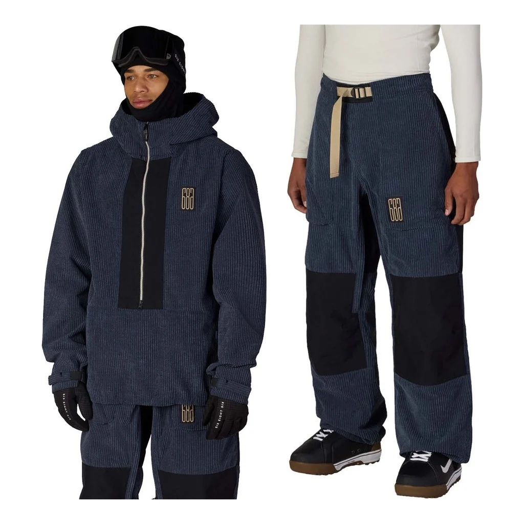 686 Ghost 2.5L Mens Anorak 2027 with Ghost 2.5L Pants Package (Navy Wide Wale Corduroy)