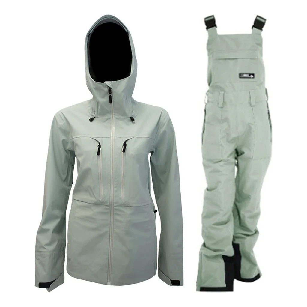 Turbine Trailblazer Womens 3L Jacket 2027 with Longtrail Bibs Package (Pale Mint)