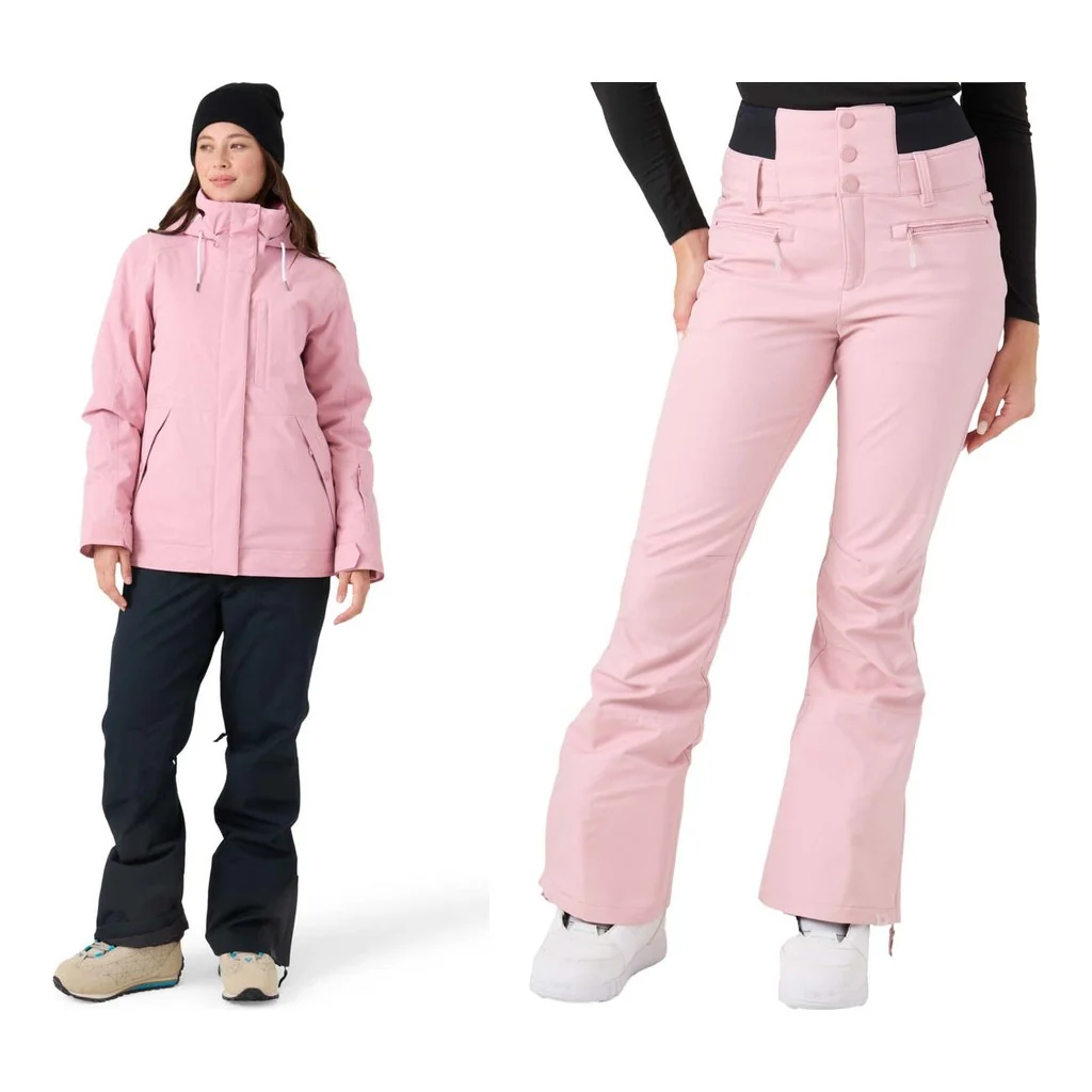 Roxy Billie Womens Jacket 2027 with Rising High Short Pants Package (Zephyr)