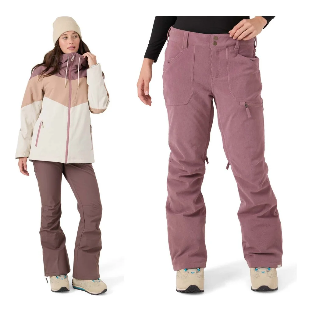 Roxy Winter Haven Womens Jacket 2027 with Nadia Pants Package (Rose Taupe)
