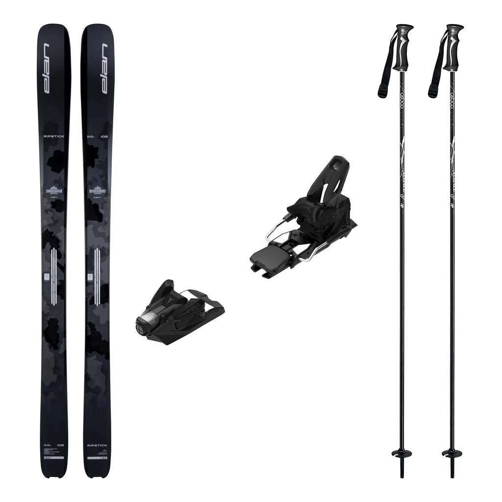 Elan Ripstick 102 Black Edition Skis 2027 with Strive 14 Bindings Ski Package